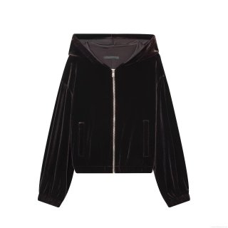 Women's Fashion Velvet Hooded Jacket And Wide Leg Pants Two Piece Set Casual Zip Up Tracksuit Loungewear For Autumn Winter Streetwear