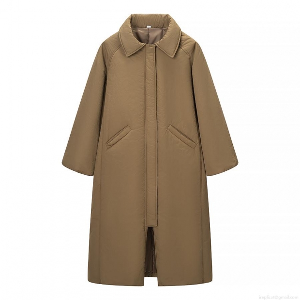 Women's Long Cotton-Padded Coat Loose Fit Turn-Down Collar Winter Warm Jacket With Polyester Fabric And Polyester Cotton Padding For Casual Outdoor Travel Ethnic Style Outerwear