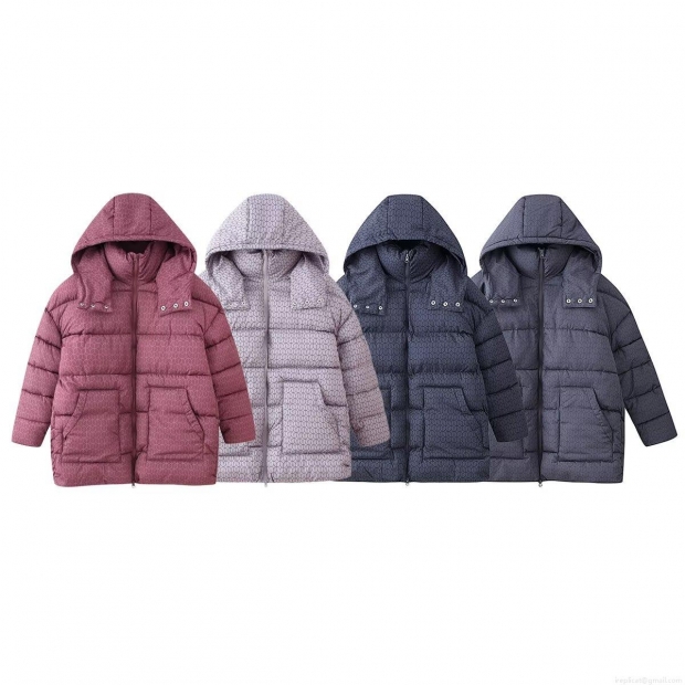 Women's Geometric Print Hooded Cotton-Padded Jacket Winter Warm Polyester Quilted Coat With Zipper Pockets Casual Western Style Outerwear For Ladies