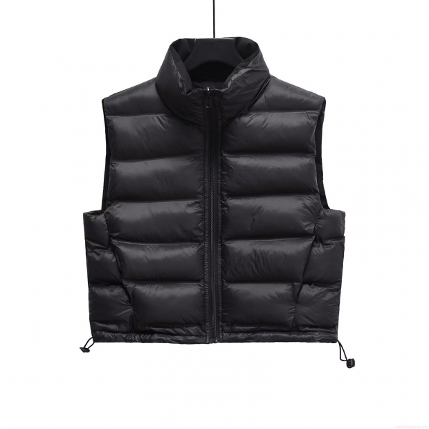 Women's Puffer Vest Polyester Stand Collar Double-Sided Wear Casual Outerwear Gilet For Autumn Winter Women Quilted Padded Waistcoat