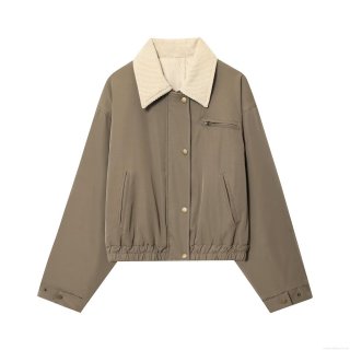 Women's Vintage Ethnic Style Padded Jacket Loose Long Sleeve Corduroy Patchwork Coat With Pockets Button Down Warm Winter Outerwear