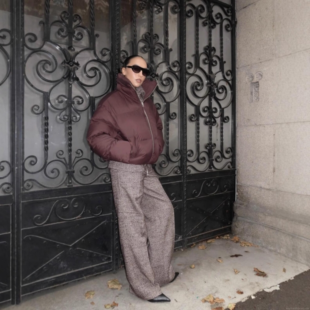 Women Stand Collar Puffer Jacket Oversized Quilted Cotton Padded Coat Short Casual Loose Winter Warm Outerwear For Ladies